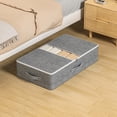 thumbnail image 1 of Under Bed Storage, Underbed Storage Container Bags With Lid, Foldable Sturdy Clothes Storage Drawer Organizer, Blanket Shoe Storage Box, Gray(32"x19"x8"), 1 of 7