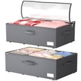thumbnail image 1 of Under Bed Storage with Wheels, WLRETMCI 2Pack Large Under-Bed Storage Container, Rolling Bedroom Storage Organize for Clothes, Shoes,Toys, No-Tool Assembly, 1 of 7