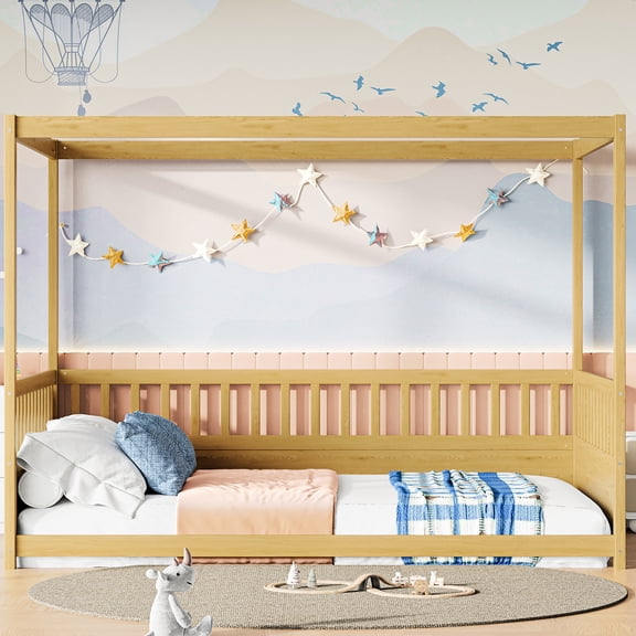 Bed - Strong And Stable With Floor Height Design 's Flags Safe Fun Decor Option