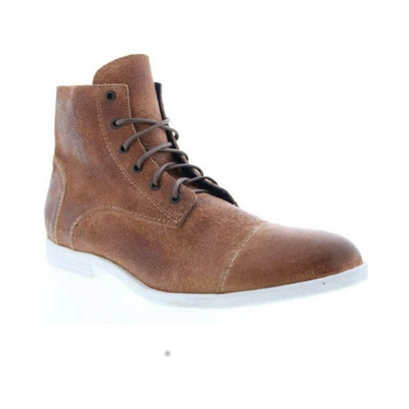 Bed Stu Men's Leonardo Leather Lace-Up Casual Boot Round Toe Tan 11 D(M) US