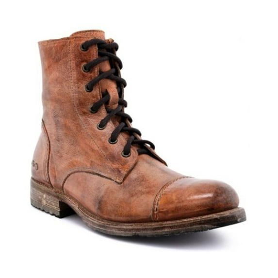 Bed Stu Men's Proteige Rustic Lace-Up Casual Western Boot Cap Toe Lt Brown 10 1/2 D