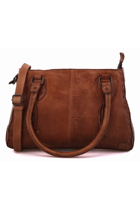 Bed Stu Women's Rocka Leather Satchel Bag Tan One Size