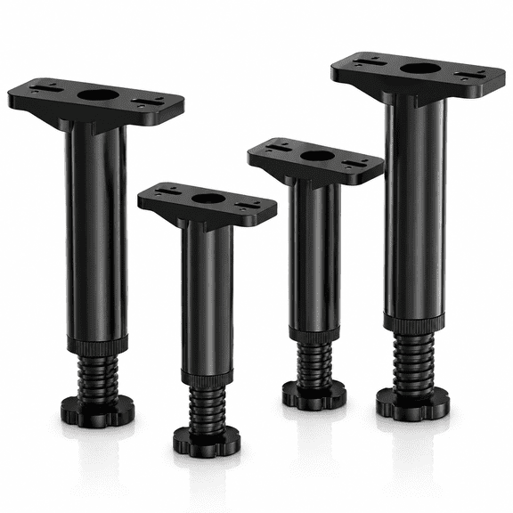 Bed Support Legs,4-Pack Adjustable Replacement Feet (7.48-13 Inch) for Large Bed Frame Slats Plastic Bed Frame Legs