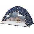 thumbnail image 1 of Bed Tent Bed Canopy Twin Size with Bottom,Kids Tent Indoor Floor with Lights Portable Foldable Bunk Curtains for Girls Boys (Galaxy, Twin), 1 of 18