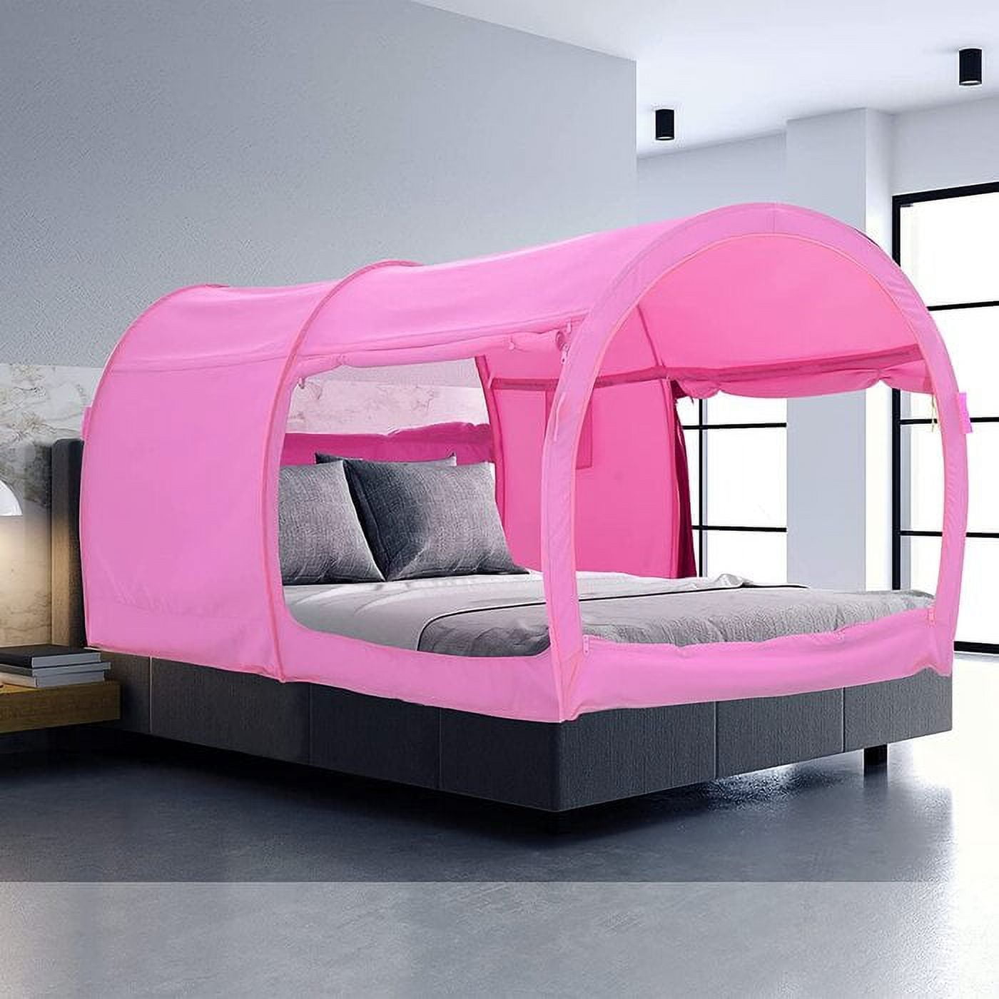 Bed Tent Canopy Privacy Pop Dream Tent Full Size Pink Walmart