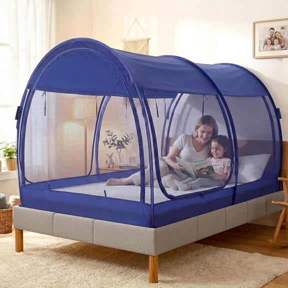 Bed Tent Dream Tents Canopy Shelter Cabin Indoor Privacy Warm Breathable Pop Up Twin/Full/Queen for Kids and Adult Patent Pending(Mattress Not Included)