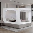 thumbnail interactive-video image 1 of BORNA Bed Tent Twin Bed Canopy For Indoor Portable Light Reducing Sleeping Canopy 1 of 13