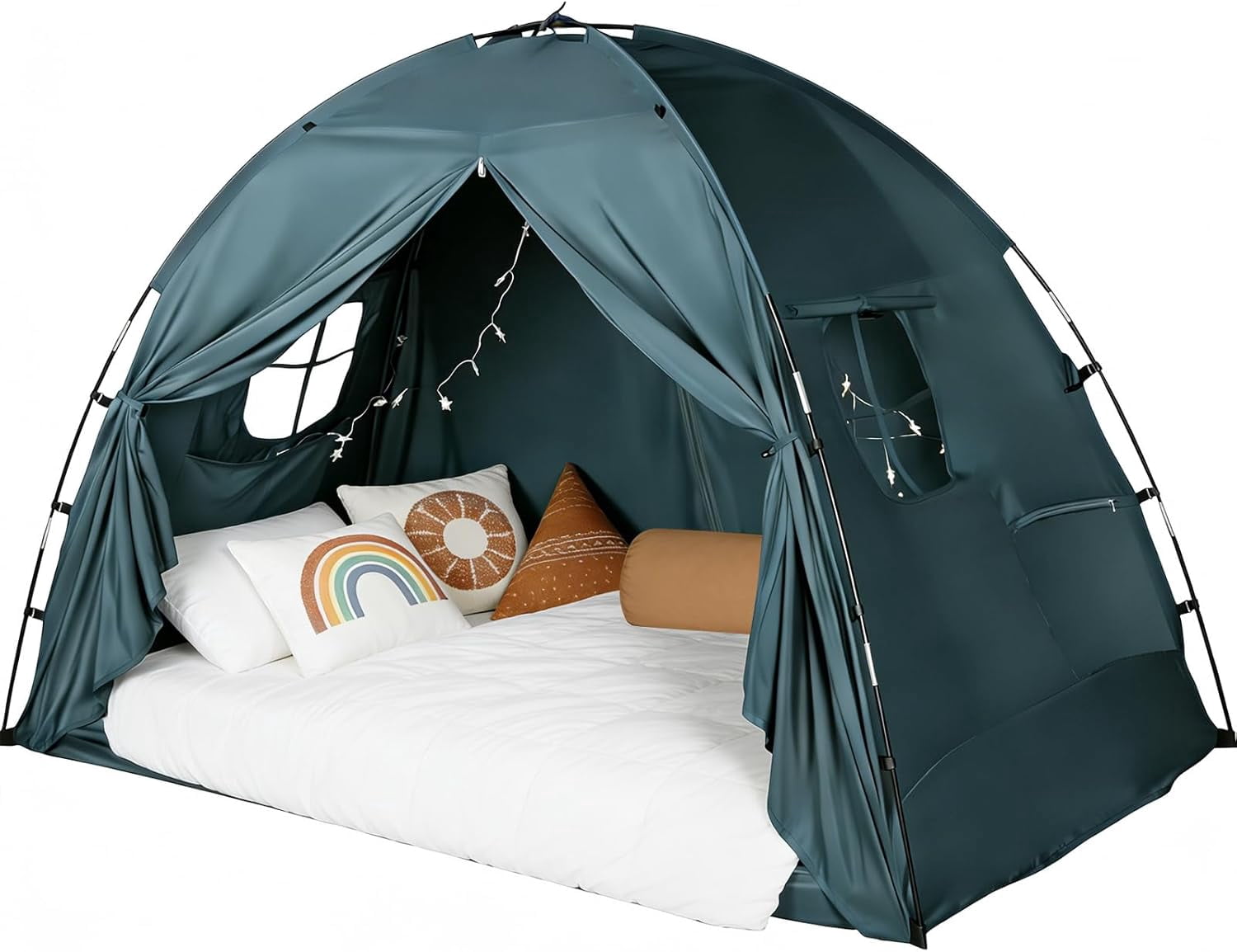 Bed Tent Twin and Full for Kids, Canopy Privacy Sleep Tent Indoor Bunk ...
