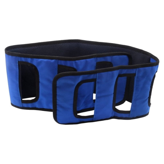 Bed Transfer Sling and Positioning Pad Blue Padded Lifting Aid with Handles for Elderly Bedridden Patients Nylon Mesh Slide Board for Home Care Mobility Assist