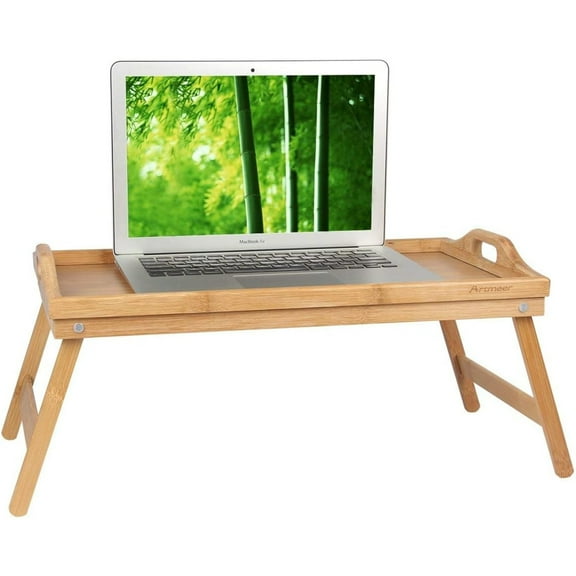 Bed Tray Table Folding Legs with Handles Breakfast Tray for Sofa Eating,Drawing,Platters Bamboo Serving Lap Desk Snack Tray, Breakfast Trays, Bed Trays, Serving Trays