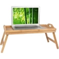 thumbnail image 1 of Bed Tray Table Folding Legs with Handles Breakfast Food Tray for Sofa,Bed,Eating,Drawing,Platters Serving Lap Desk Snack Tray (Bamboo Medium), 1 of 8