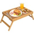 thumbnail image 1 of Bed Tray Table with Folding Legs,Bamboo Breakfast in Bed for TV Table, Laptop Computer Tray,Eating, 1 of 5