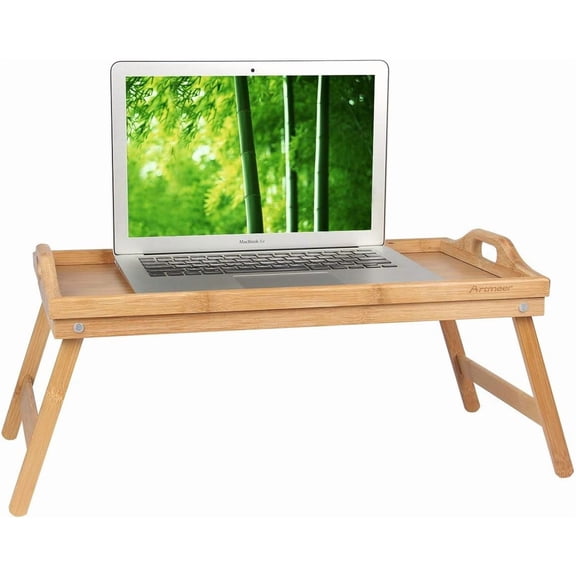 Bed Tray Table with Folding Legs,Serving Breakfast in Bed or Use As a TV Table, Laptop Computer Tray, Snack Tray