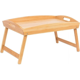 Bamboo Bed Tray Table Breakfast Serving Tray with Foldable Legs for Sofa  Bed Eat 