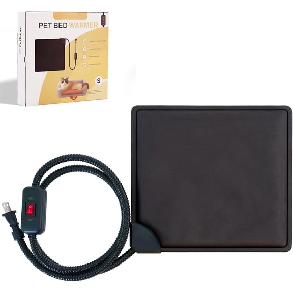 Bed Warmer 10" x 9.5", Indoor Heated Pad Insert for Cats, Kittens & Small Dogs, Turns Any or Bed Into a Cozy Heated Bed, Safe Constant Temperature Heating & -Resistant Cord