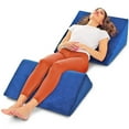 thumbnail image 1 of AllSett Health Bed Wedge Pillow Set – 2-Piece Memory Foam Support Cushions for Back, Legs & Knees, Navy, 1 of 7