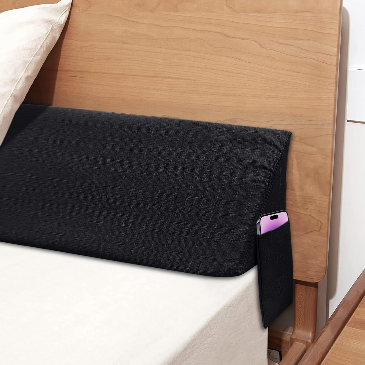 Bed Wedge Pillow For Headboard, Mattress Wedge Stopper Pillow, Bed Gap