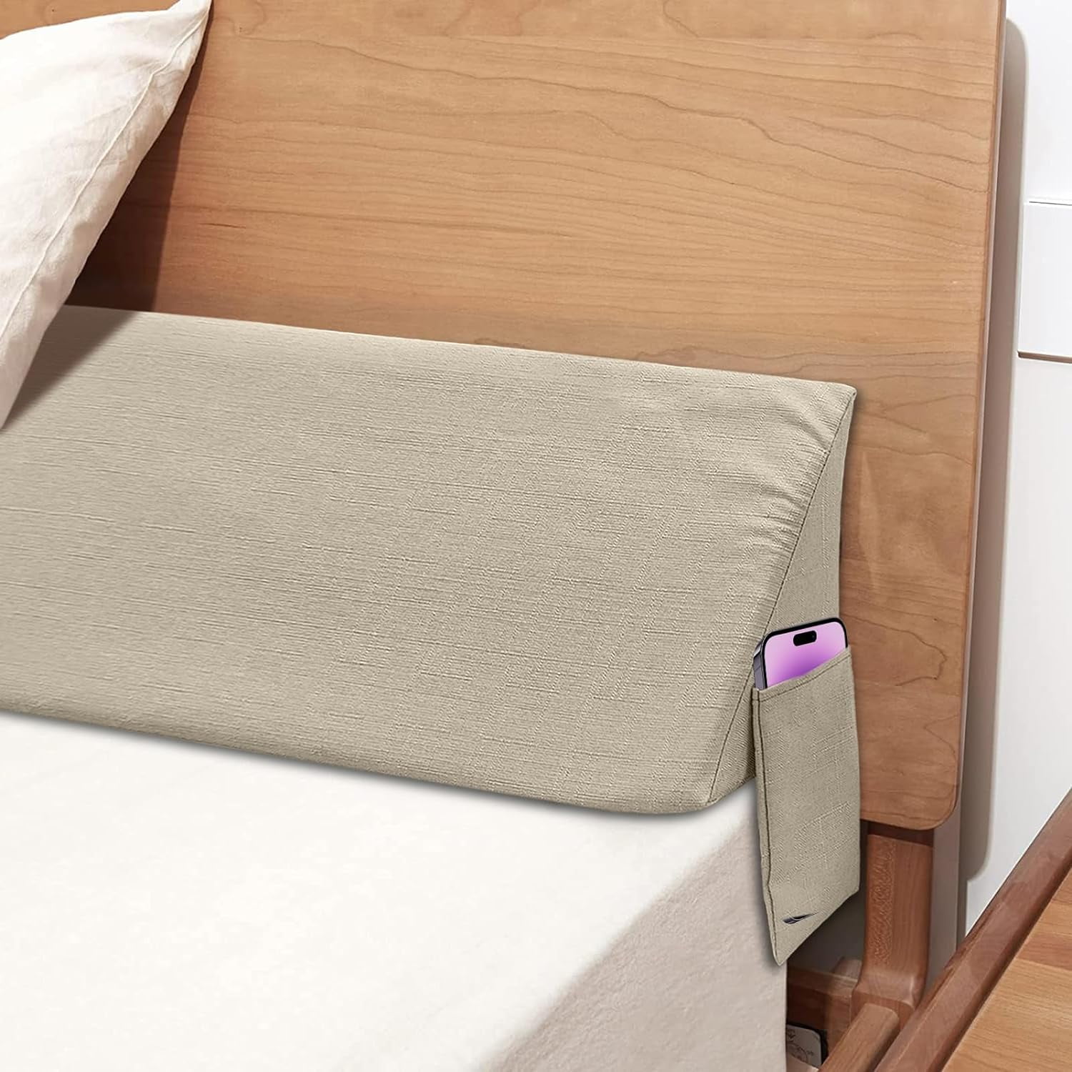 Bed Wedge Pillow For Headboard, Mattress Wedge Stopper Pillow, Bed Gap