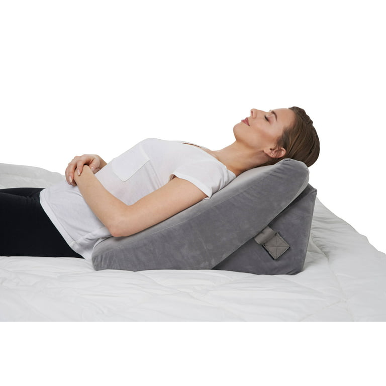 Bed Wedge Pillow - Folding Memory Foam Incline Cushion