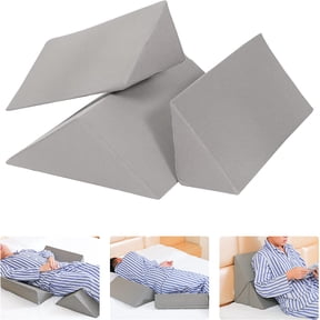 Bed Wedges & Body Positioners (3 in 1), 40 Degree Wedges for Bed Positioning,Positioning Pillows for Elderly, Wedge Pillow for Bed Sores, Side Sleeping, After Surgery,Back Pain,Grey
