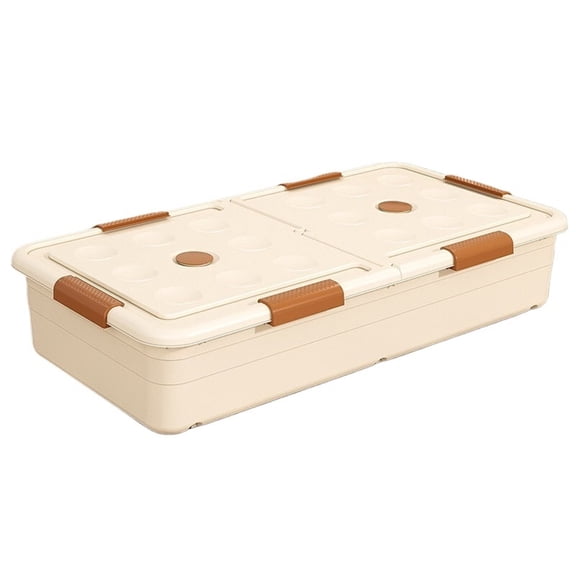 Bed bottom storage box, flat household with wheeled drawer storage