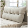 thumbnail image 1 of Bed cushion backrest, reading cushion headboard, washable removable back support cushion, soft comfortable back cushion, large reading cushion for bed and sofa, 1 of 8
