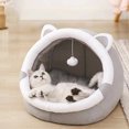 thumbnail image 1 of Bed for Cats Pet Basket Cat Bed Cozy Kitten Cushion Cat's House Tent Soft Warm Small Dog Mat Bag Washable Beds and Furniture (01,S(31x30x28CM)), 1 of 7