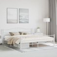 Bed frame white metal 180×200 cm