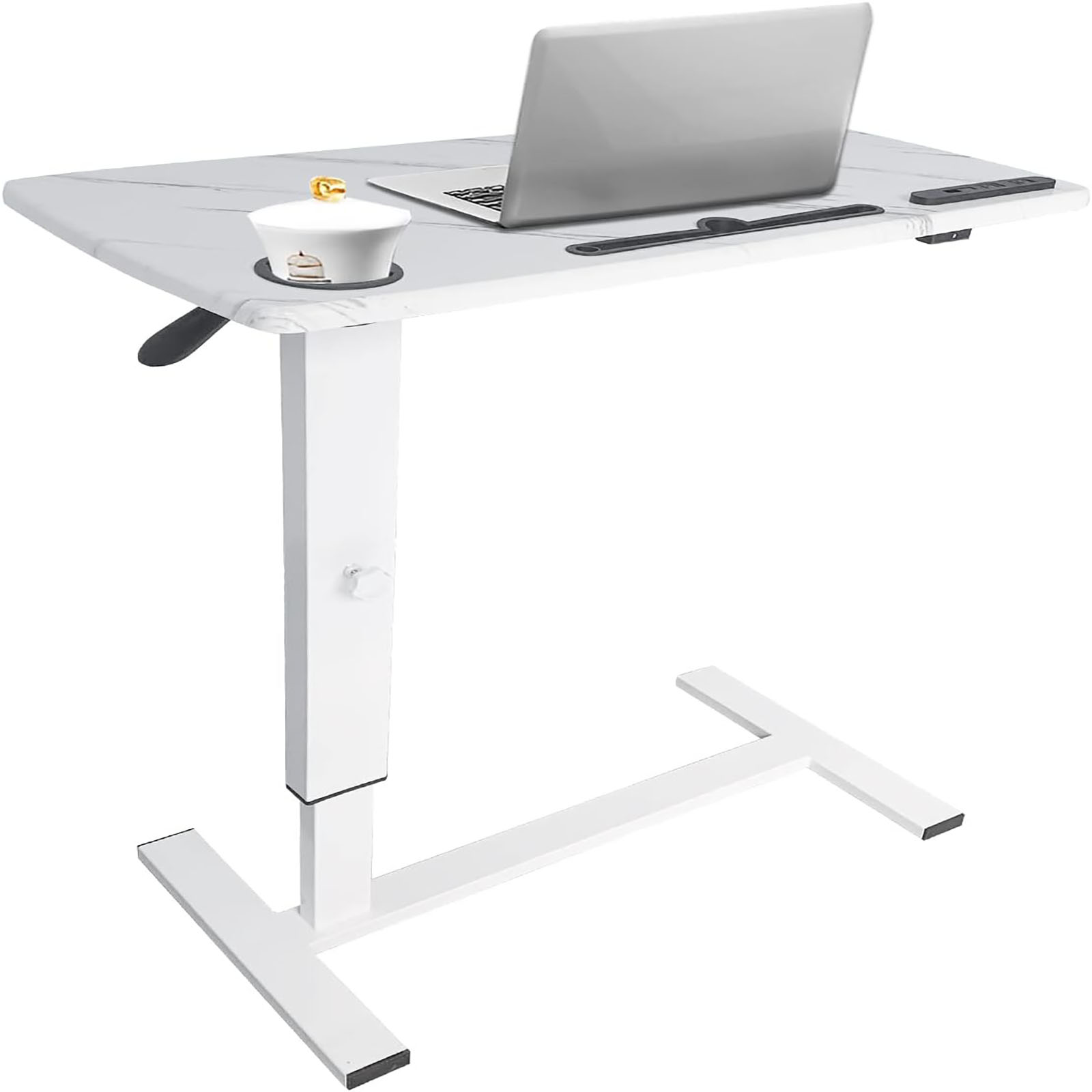 Bed table,Pneumatic Bed Tables Adjustable Over The Bed with Hidden