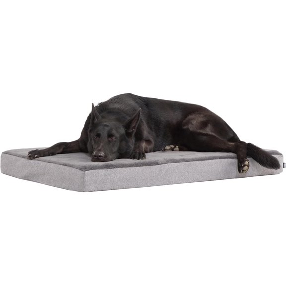 Bed with Memory , Comfort for Dogs and Puppies, Bed for Joint and Restful Sleep, Durable and Easy to Clean - Grey, XL