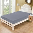 thumbnail image 1 of BedDecor 100% Egyptian Cotton 1 Pcs Fitted Sheet 15 Inches Stripe(Silver,King), 1 of 5