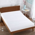 thumbnail image 1 of BedDecor 400TC 100% Egyptian Cotton 1 Pcs Fitted Sheet 18 Inches Solid White Color Twin Size, 1 of 3
