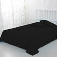 thumbnail image 1 of BedDecor 100% Egyptian Cotton 400 TC 3PC Black Twin Size Flat Sheet Solid Pattern, 1 of 4