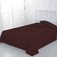 thumbnail image 1 of BedDecor 100% Egyptian Cotton 400 TC 3PC Wine Twin Size Flat Sheet Solid Pattern, 1 of 4