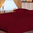 thumbnail image 1 of BedDecor 100% Egyptian Cotton 400TC 3Pcs Burgundy Twin Size Flat Sheet Stripe Pattern, 1 of 4