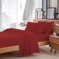 thumbnail image 1 of BedDecor 100% Egyptian Cotton 4 Pcs Sheet Set Solid 15 inches (Burgundy,King), 1 of 6