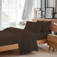 thumbnail image 1 of BedDecor 100% Egyptian Cotton 4 Pcs Sheet Set Solid 18 inches (Chocolate,Queen), 1 of 6