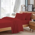thumbnail image 1 of BedDecor 100% Egyptian Cotton 4 Pcs Sheet Set Solid 21 inches (Burgundy,Queen), 1 of 6