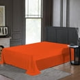 thumbnail image 1 of BedDecor 100% Egyptian Cotton 400 TC 1PC Orange Full Size Flat Sheet Solid Pattern, 1 of 4