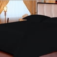 thumbnail image 1 of BedDecor 100% Egyptian Cotton 400TC 3Pcs Black Full Size Flat Sheet Stripe Pattern, 1 of 4