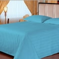thumbnail image 1 of BedDecor 100% Egyptian Cotton 400TC 3Pcs Light Blue Twin-Xl Size Flat Sheet Stripe Pattern, 1 of 4