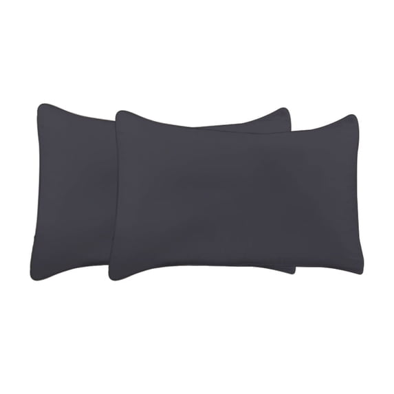 BedDecor 100% Egyptian Cotton 600TC 2PC Pillow Case Solid Dark Grey Queen