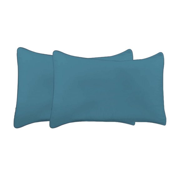 BedDecor 100% Egyptian Cotton 600TC 2PC Pillow Case Solid Medium Blue Queen