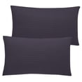 thumbnail image 1 of BedDecor 100% Egyptian Cotton 600TC 2PC Pillow Case Stripe Purple King, 1 of 4