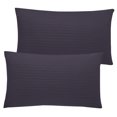 thumbnail image 1 of BedDecor 100% Egyptian Cotton 600TC 2PC Pillow Case Stripe Purple Standard, 1 of 4