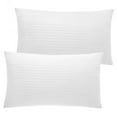 thumbnail image 1 of BedDecor 100% Egyptian Cotton 600TC 2PC Pillow Case Stripe White King, 1 of 4