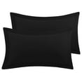 thumbnail image 1 of BedDecor 100% Egyptian Cotton 600TC 2PC Pillow Sham Solid Black Standard, 1 of 4