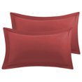 thumbnail image 1 of BedDecor 100% Egyptian Cotton 600TC 2PC Pillow Sham Solid Blood Red King, 1 of 4