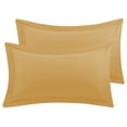 thumbnail image 1 of BedDecor 100% Egyptian Cotton 600TC 2PC Pillow Sham Solid Gold King, 1 of 4