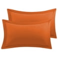 thumbnail image 1 of BedDecor 100% Egyptian Cotton 600TC 2PC Pillow Sham Solid Orange Queen, 1 of 4